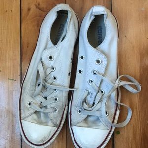 Worn white converse
